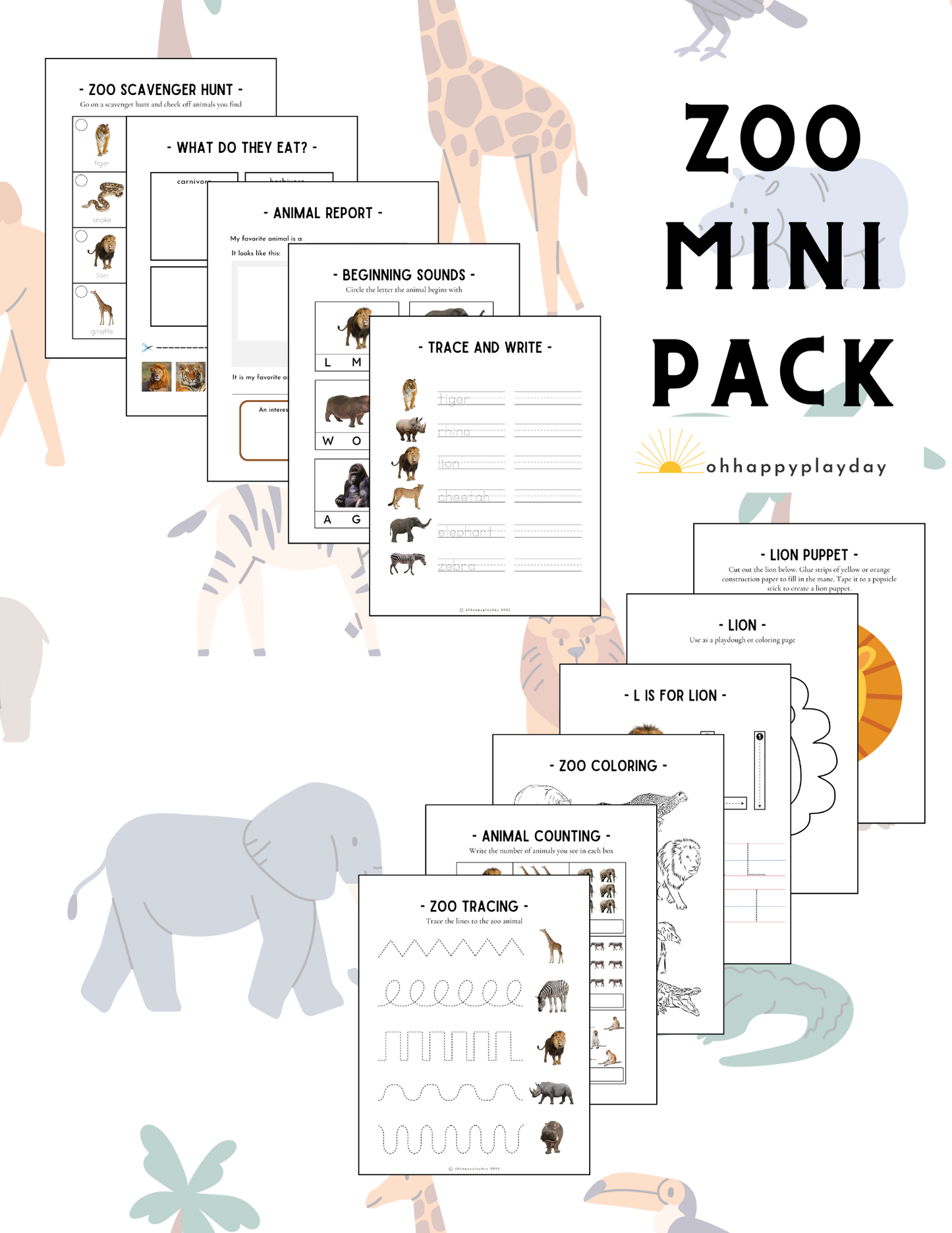 Mini Pack - Zoo