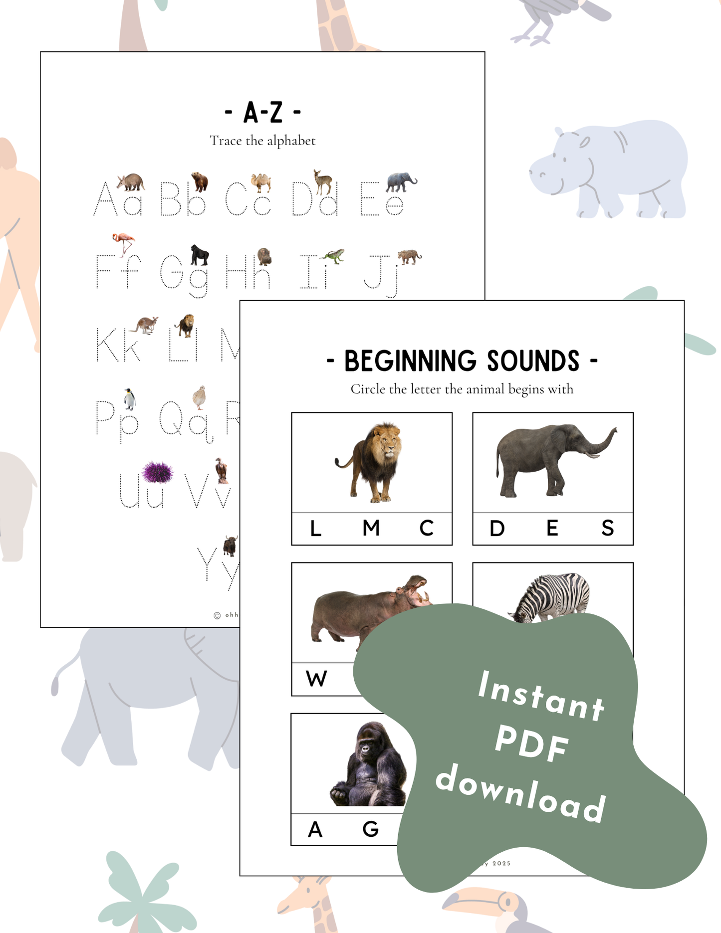 Mini Pack - Zoo
