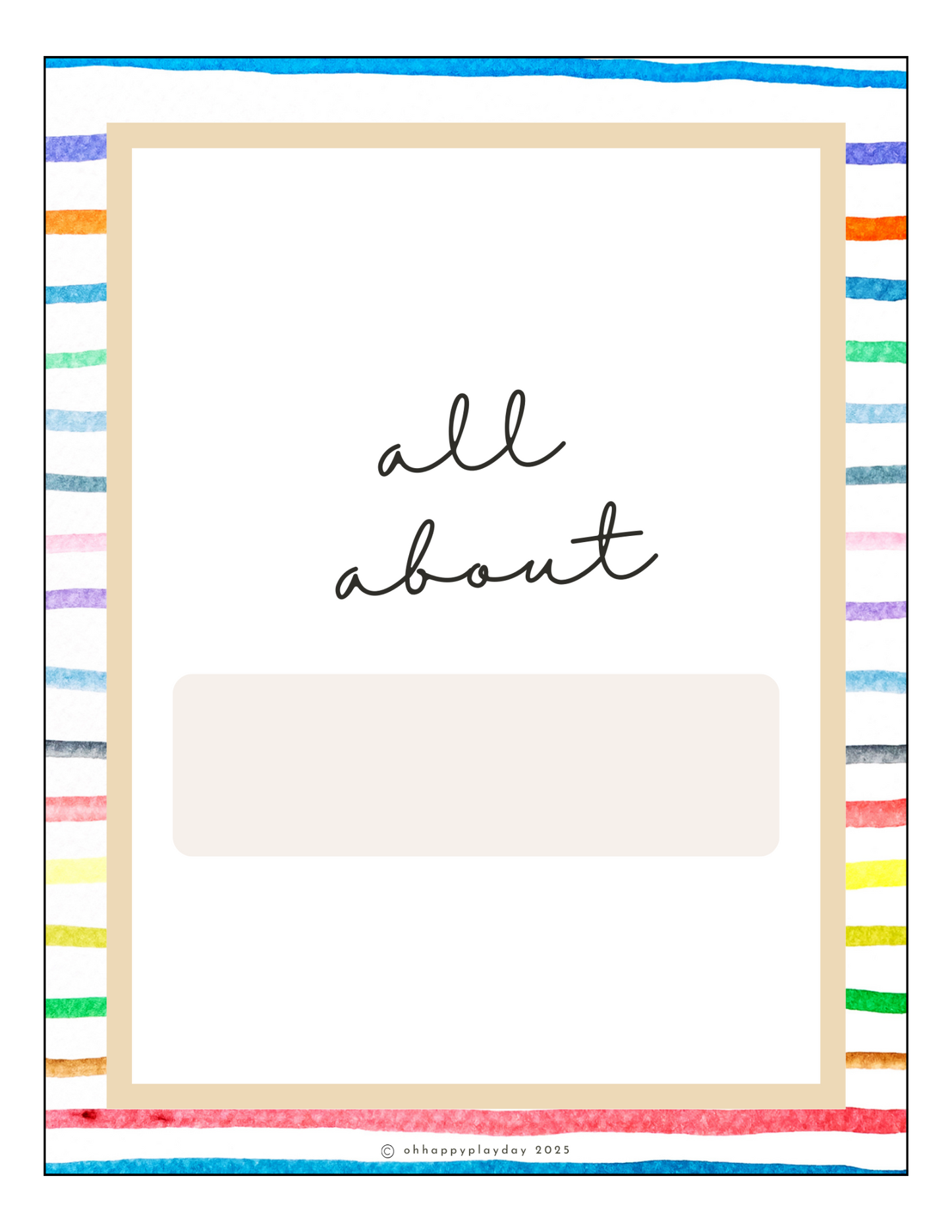 All About Me Book (Colorful)
