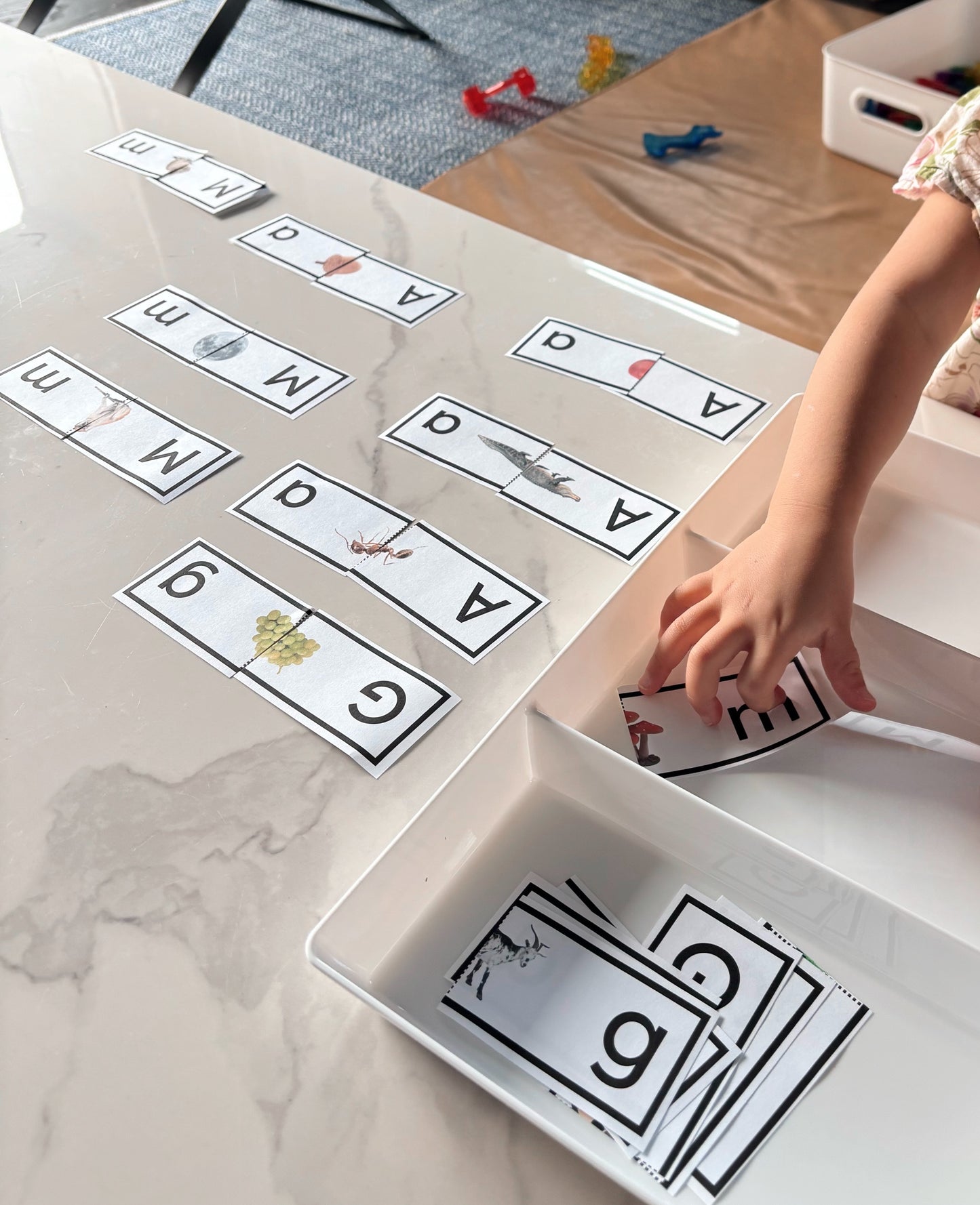Uppercase to Lowercase Alphabet Match Puzzle - Black Letters