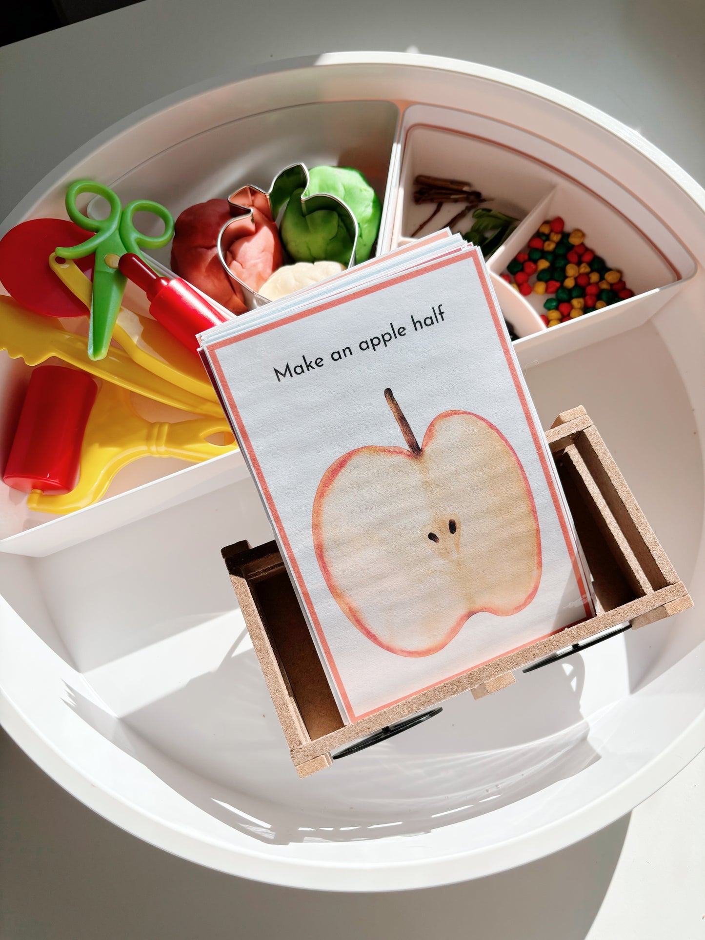 Apple Playdough Cards