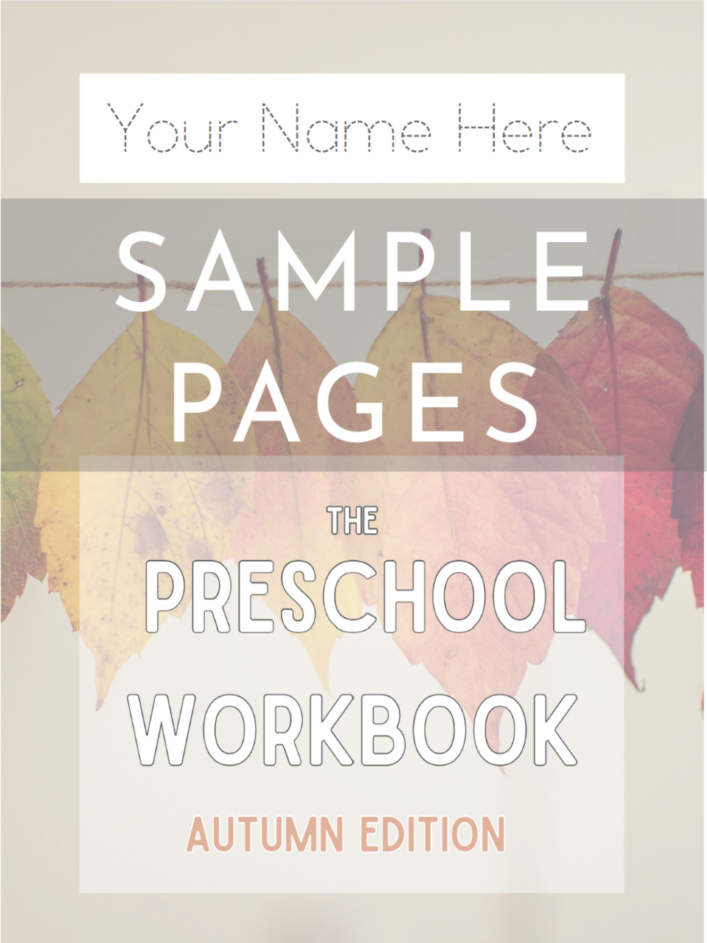 The Preschool Workbook - Autumn - Free Sample