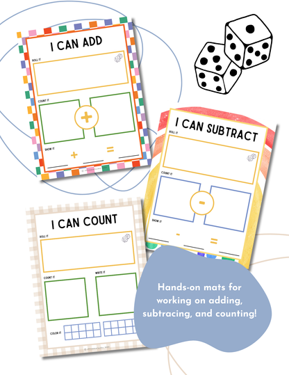 Roll and Count, Add, and Subtract