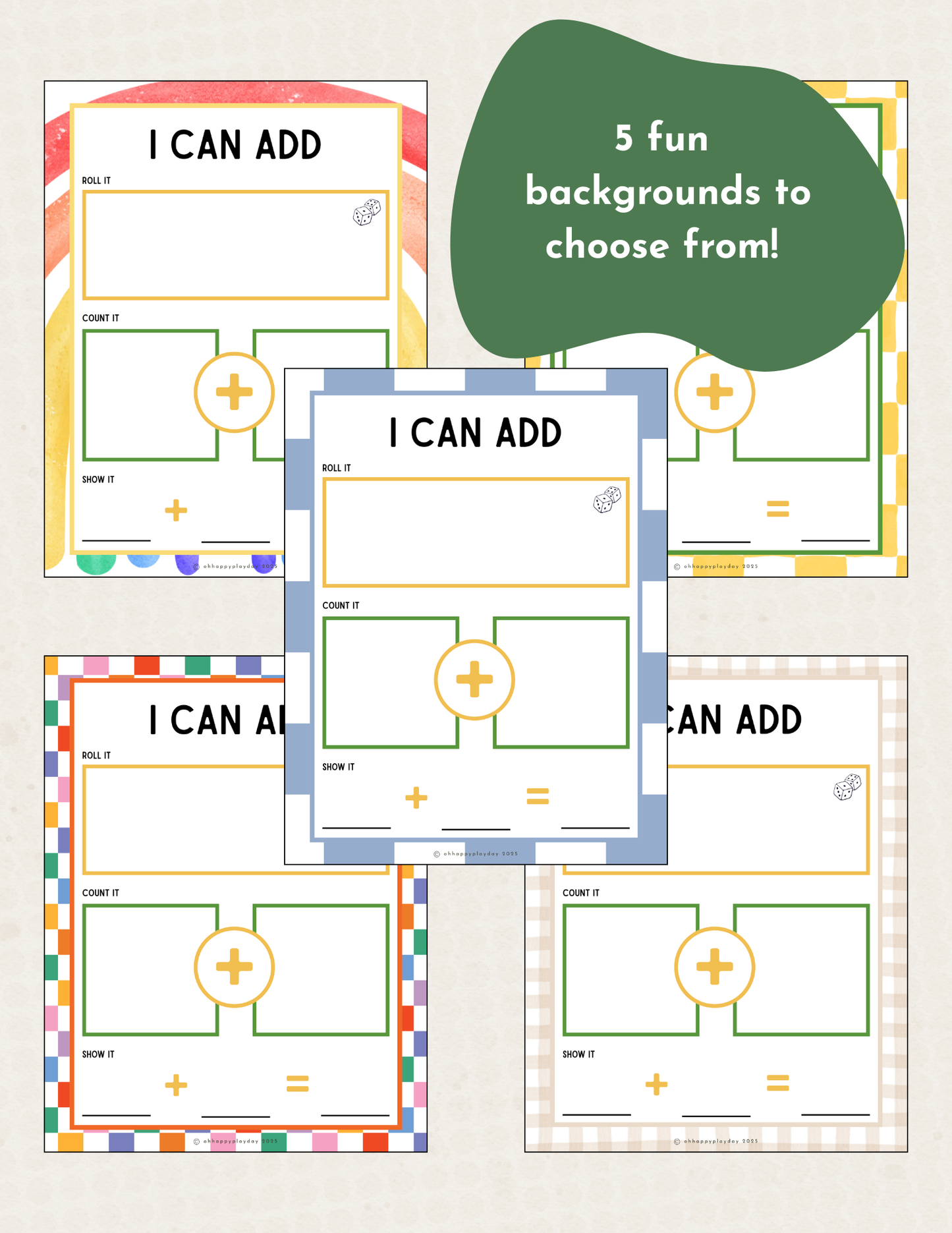 Roll and Count, Add, and Subtract