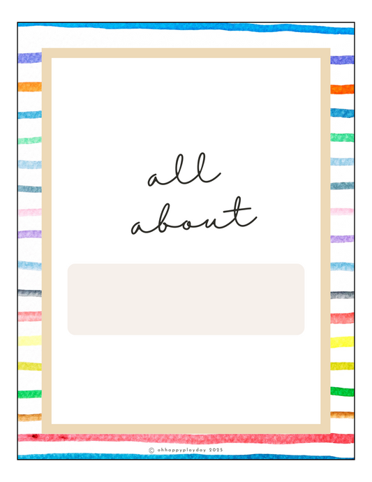 All About Me Book (Colorful)