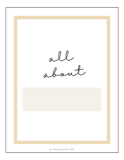 All About Me Book (Neutral Colors)