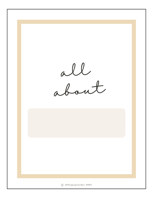All About Me Book (Neutral Colors)