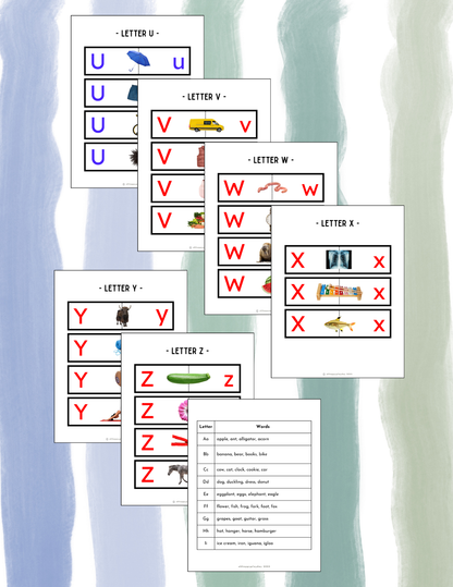 Uppercase to Lowercase Alphabet Match Puzzle - Montessori Letters