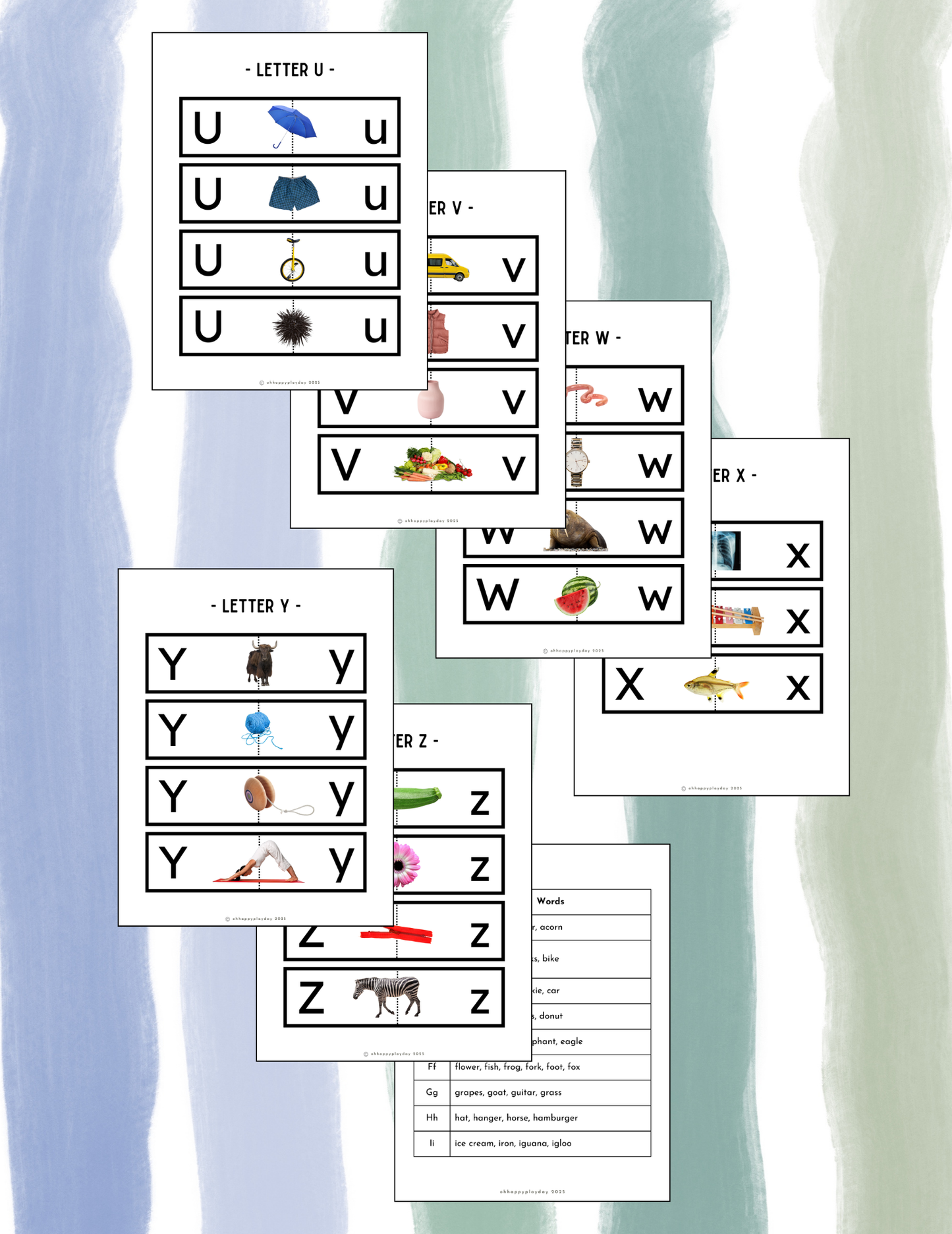 Uppercase to Lowercase Alphabet Match Puzzle - Black Letters