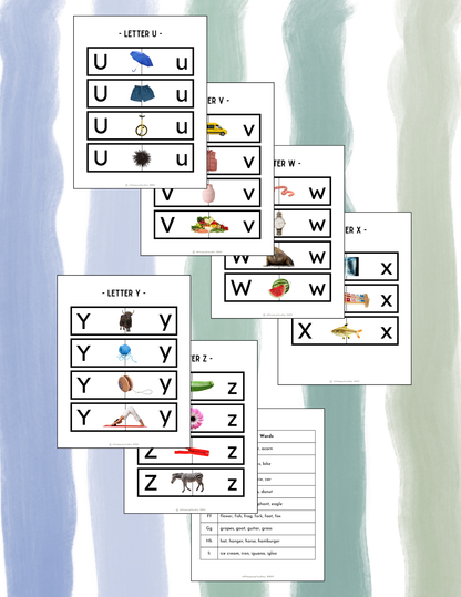 Uppercase to Lowercase Alphabet Match Puzzle - Black Letters