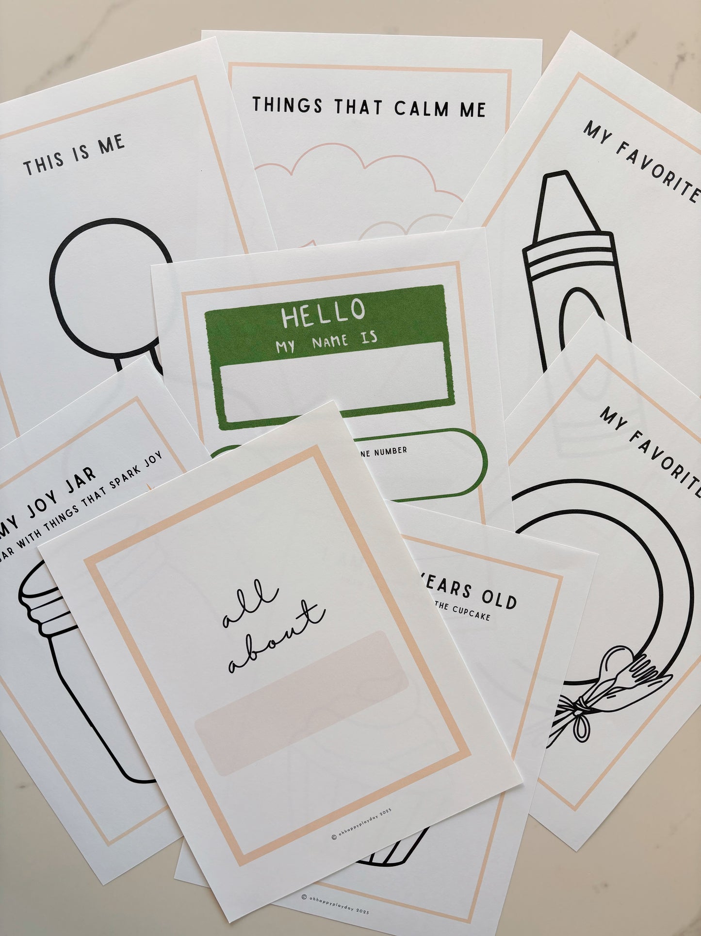 All About Me Book (Neutral Colors)