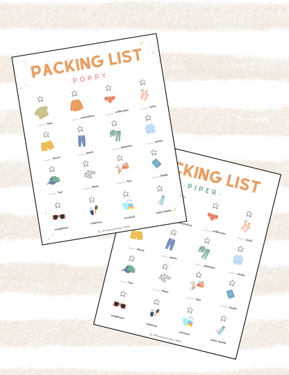 Kid's Packing List