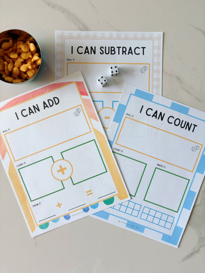 Roll and Count, Add, and Subtract