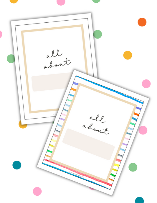 All About Me Book (Bundle)