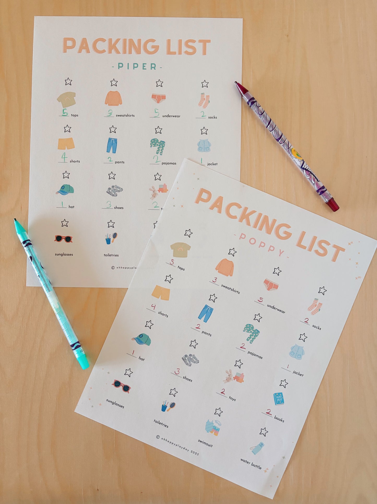 Kid's Packing List